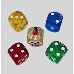 Brighting 25mm Resin Dice Set - Multicolor Round Square Dots Game