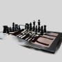 Custom Foldable Backgammon Set - Portable Chess Game
