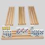 Rustic Pine Domino Racks - Wooden Gift Stand Set