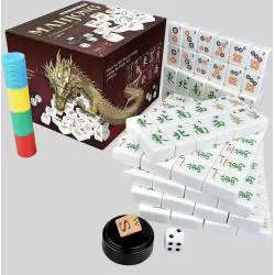 American Mahjong Set - 152 Tiles, Scoring Chips, Dice, Instructions