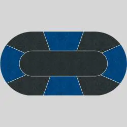 Custom Poker Mat - Oval Texas Holdem Table Mat