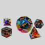 Rainbow Prism DND Gem Dice Set - 20mm, Custom Logo