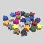 Custom Wooden Chess Pawns Meeples - Board Game Accessories