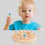 Early Learning Wooden Memory Chess Puzzle for Kids - Boys & Girls
