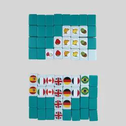 Custom Blue Flag Mahjong - Wholesale USA/Europe