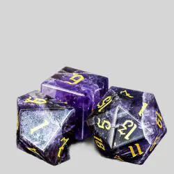 Amethyst Dice Set - D&D Polyhedral Dice
