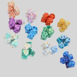 DND Acrylic Dice Set - 11 Polyhedral Dice for Board Games