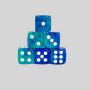 High Quality 12mm Two Color Glitter Dice
