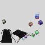 D&D Dice Set - 5Pcs Polyhedral Acrylic Dice with Free Pouch