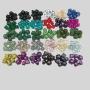Acrylic Multi Color Dice Set - DND RPG Polyhedral Dice with Velvet Bag