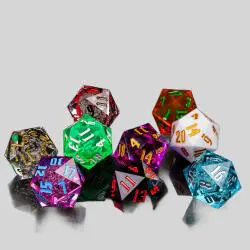 Udixi Custom Logo D20 Polyhedral Dice - 55mm Acrylic