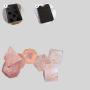 Pink Quartz D&D Dice Set - Custom Font & Logo