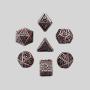 Antique Metal D&D Dice Set - 7 Pcs Polyhedral Dice