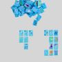Electric Blue Mahjong Tiles Custom Design