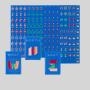 Acrylic Mini Mahjong Set - Blue Glitter Casino Game