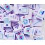 Custom Pink Blue Mahjong Tiles - Acrylic Game Set