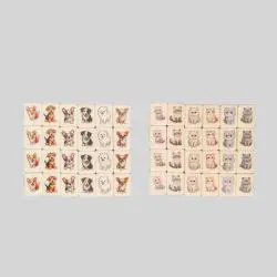 Custom Dog Cat Rummy Mahjong Tiles - X-Large Seaside Escape Game
