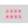 Acrylic Petal Pink Mahjong Tiles - Modern Game Set