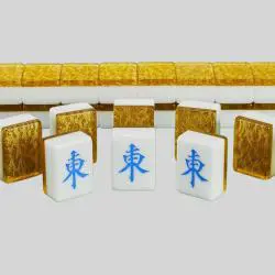 Two Tone Magnetic Mahjong Tiles Board Game Set