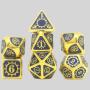 Metal Polyhedral Dice Set - 7pc Bulk Custom D20 Dice