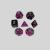 Transparent Purple Black