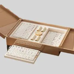 China Luxury Custom Wooden Mahjong Set Gift Box Majiang Box