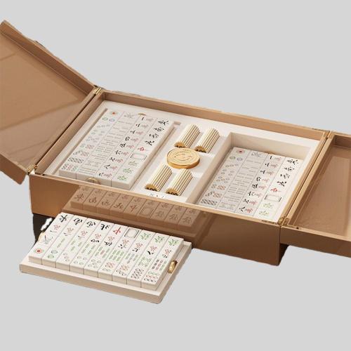 China Luxury Custom Wooden Mahjong Set Gift Box Majiang Box