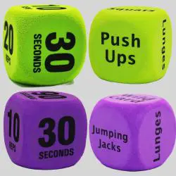 Foam Dice for Fitness & Games - TAP Sports 7-Piece Set