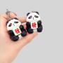 Panda Keychain, Sparrow, Light, Plastic, Custom Logo