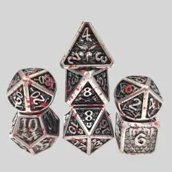 Custom D&D Dice Set - Metal Polyhedral Dice (D20)