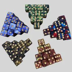 Custom Gemstone Dice Set - Colorful, Engraved, Casino Games