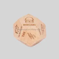 Custom 12-Sided Dice, Wooden Polyhedral Toy