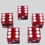Acrylic D&D Dice Set - 5 Pieces Transparent Dice (Blue, Red, Yellow, Purple, Green)