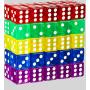 16mm Color Square Dice - Math Game Badges