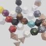 Custom 16mm D20 Wooden Dice Set - Black Polyhedral