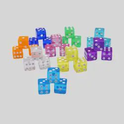 Custom Acrylic Dice - 16mm Colorful D6 Polyhedral Dice