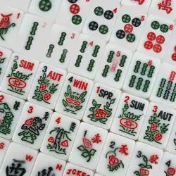 American Mahjong Tiles Set - Portable Mini Travel Game