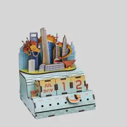 Tonecheer 3D Wooden Puzzle Calendar Toy