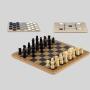Magnetic Wooden Chess Set - Folding Travel Game for Adults Kids