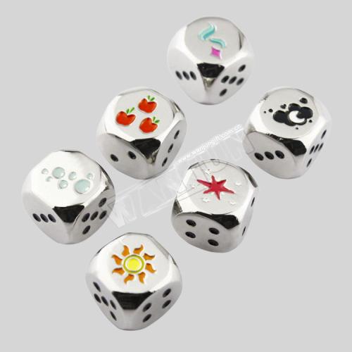 Personalized DND RPG Metal Dice - Custom Engraved Logo