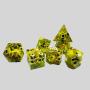 Resin Dice Set - 7 Pcs Transparent Square DND RPG Dice