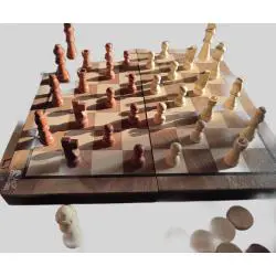 Wooden Magnetic Chess Set - Wholesale, Folding Board, Family Game