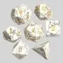 Custom Gemstone D&D Dice - Pink Crystal RPG Tabletop Dice