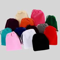 Custom Mini Velvet Drawstring Bags