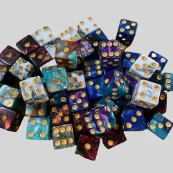 Custom Gemstone Dice Set - Colorful, Engraved, Casino Games