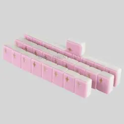 Custom Two-Tone Mahjong Tiles, Pink Magnets, American Mahjong Set