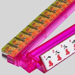Acrylic Mahjong Tile Rack Pusher Set - Pink YUDA MP7