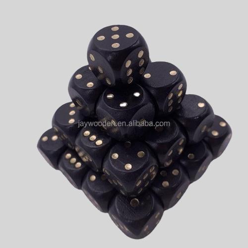 Custom Wooden Dice Set - Black, Mahjong, Bulk, Personalized