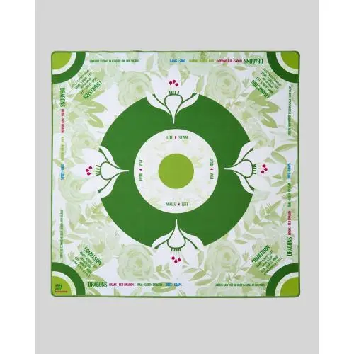 Olive Rose Poker Mahjong Table Mat - Gaming Mat Olive Rose Poker Mahjong Table Mat - Gaming Mat