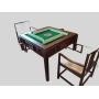 4-Person Solid Wood Mahjong Dining Table - Dual Use